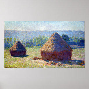 Claude Monet Haystack, Ende des Sommers Poster