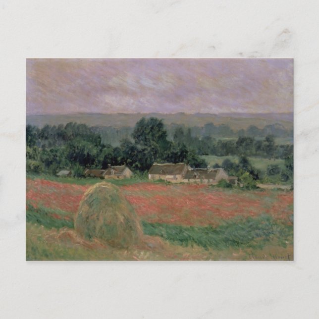 Claude Monet | Haystack in Giverny, 1886 Postkarte (Vorderseite)