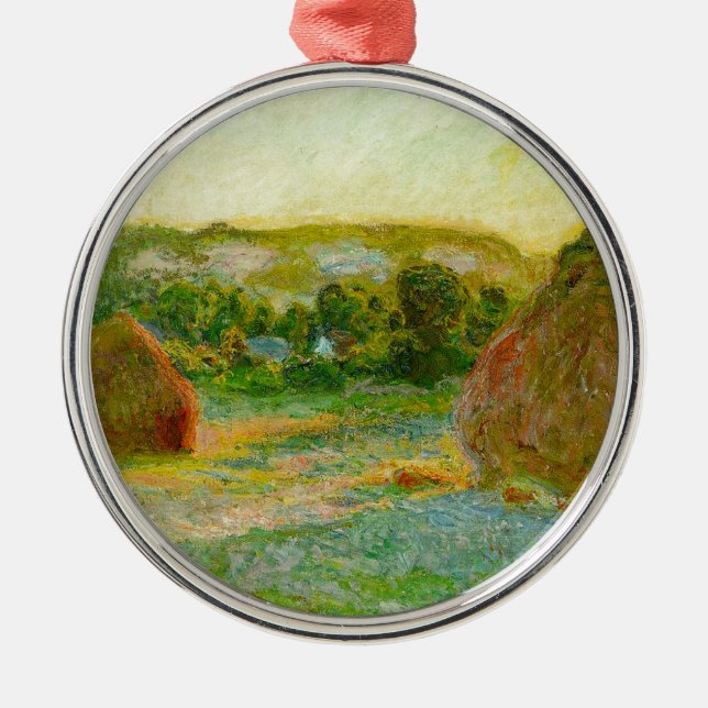 Claude Monet // Haystacks Ornament Aus Metall (Vorne)
