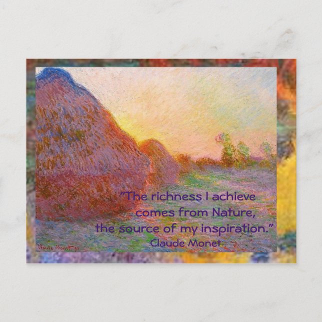 Claude Monet Haystacks Postkarte (Vorderseite)