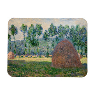 Claude Monet - Heuhaufen bei Giverny Magnet