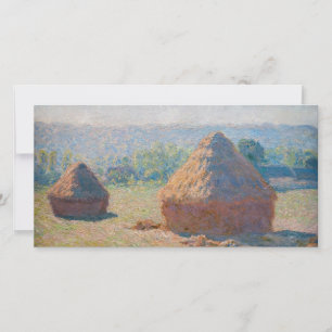 Claude Monet - Heuschober, Ende des Sommers Dankeskarte