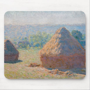 Claude Monet - Heuschober, Ende des Sommers Mousepad