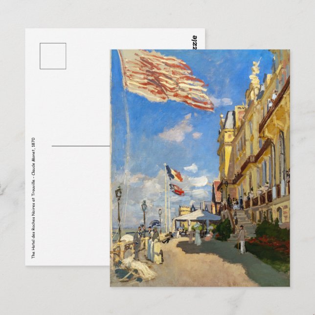 Claude Monet - Hotel des Roches Noires, Trouville Postkarte (Vorne/Hinten)