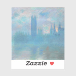 Claude Monet Houses of Parliament London. Blau Aufkleber