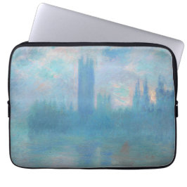 Claude Monet Houses of Parliament London. Blau Laptopschutzhülle
