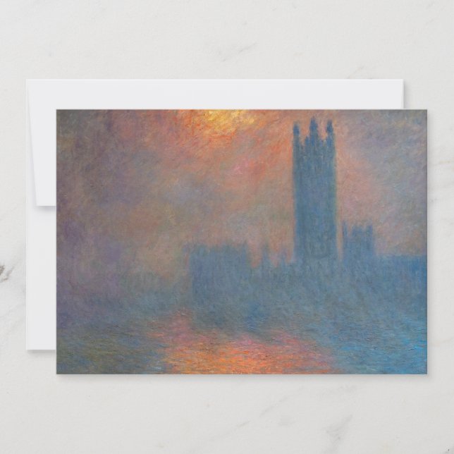 Claude Monet - Houses of Parliament London Dankeskarte (Vorderseite)