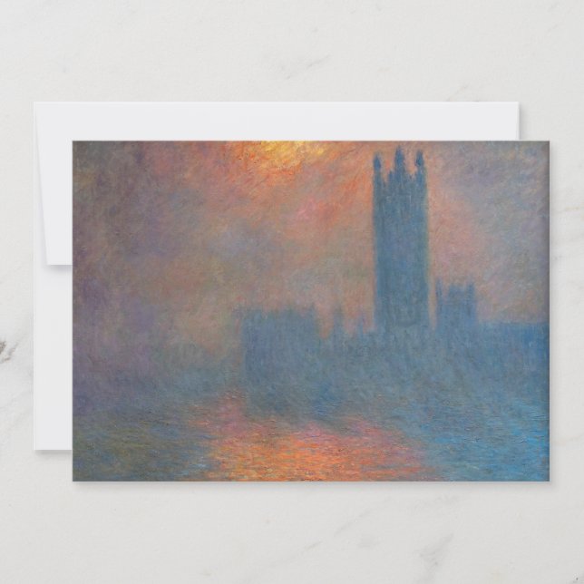 Claude Monet - Houses of Parliament London Einladung (Vorderseite)