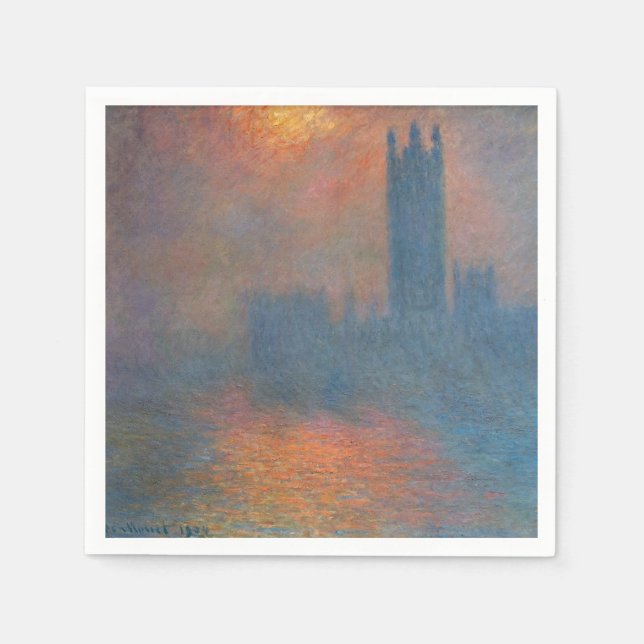 Claude Monet - Houses of Parliament London Serviette (Vorderseite)
