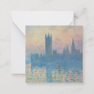 Claude Monet Houses of Parliament Sonnenuntergang Mitteilungskarte