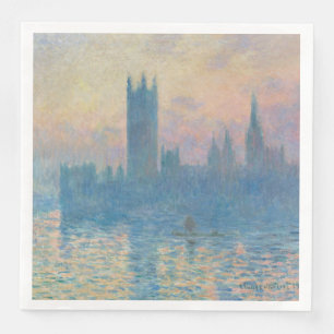 Claude Monet Houses of Parliament Sonnenuntergang Serviette
