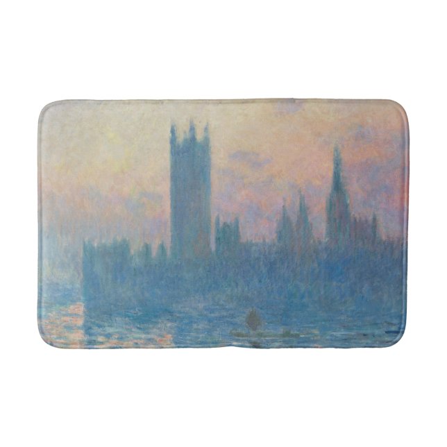 Claude Monet Houses of Parliament Sunset Badematte (Vorderseite)