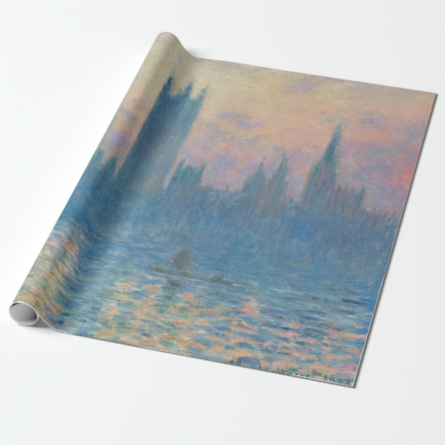 Claude Monet Houses of Parliament Sunset Geschenkpapier (Ungerollt)