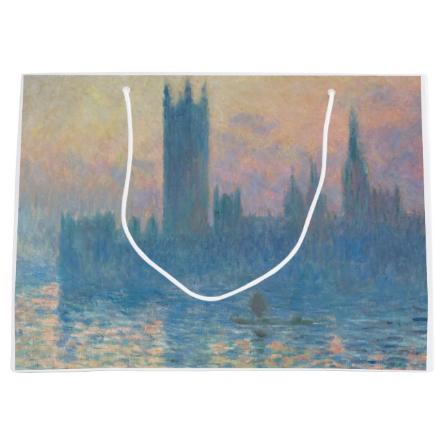 Claude Monet Houses of Parliament Sunset Große Geschenktüte (Vorderseite)