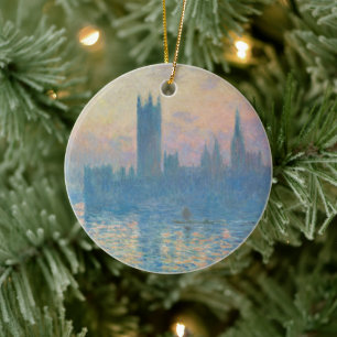 Claude Monet Houses of Parliament Sunset Keramik Ornament