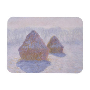 Claude Monet Hystacks Effect of Snow and Sun Magnet
