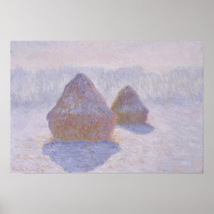Claude Monet   Hystacks Effect of Snow and Sun Poster