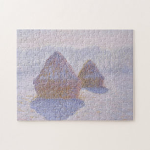 Claude Monet   Hystacks Effect of Snow and Sun Puzzle