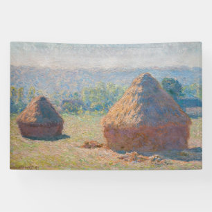 Claude Monet - Hystacks, Ende des Sommers Banner