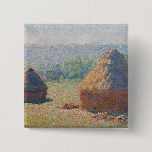 Claude Monet - Hystacks, Ende des Sommers Button