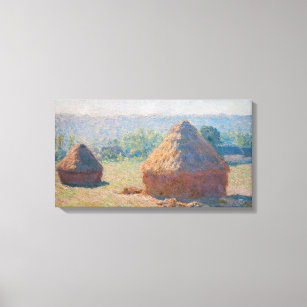 Claude Monet - Hystacks, Ende des Sommers Leinwanddruck