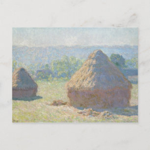 Claude Monet - Hystacks, Ende des Sommers Postkarte
