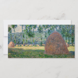 Claude Monet - Hystacks in der Nähe von Giverny Dankeskarte