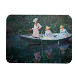 Claude Monet - Im norwegischen Boot in Giverny Magnet