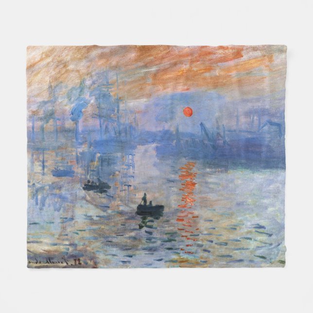 Claude Monet Impression soleil levant 1872 Hafen K Fleecedecke (Vorderseite (Horizontal))