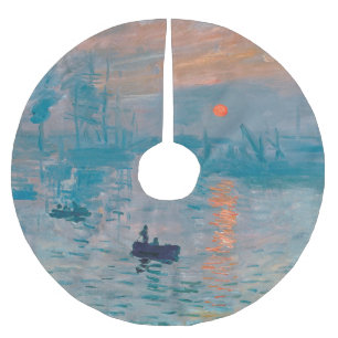 Claude Monet Impression Sonnenaufgang Französisch Polyester Weihnachtsbaumdecke