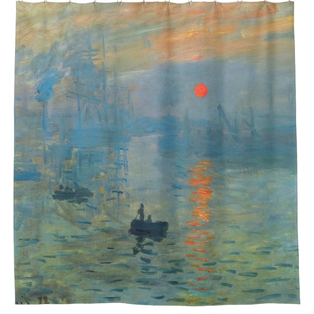 Claude Monet Impression Sunrise Duschvorhang (Vorderseite)