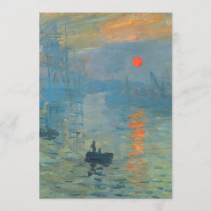 Claude Monet Impression Sunrise Einladung