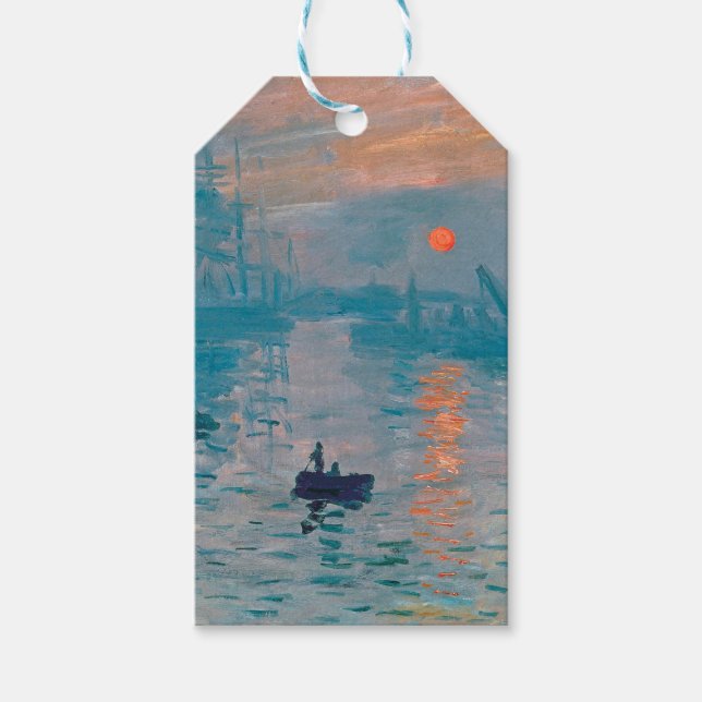 Claude Monet Impression Sunrise French Geschenkanhänger (Vorderseite)