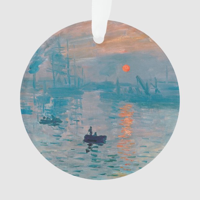 Claude Monet Impression Sunrise French Ornament (Vorderseite)