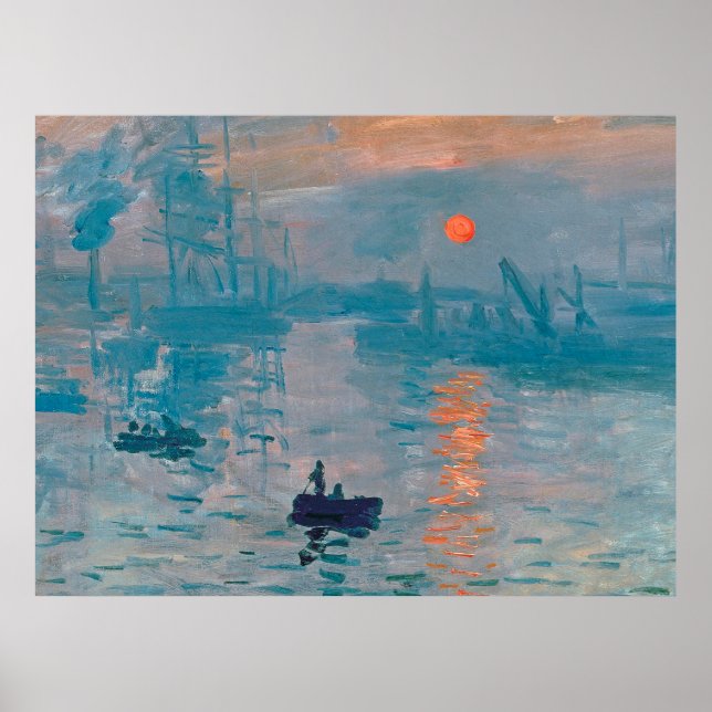 Claude Monet Impression Sunrise French Poster (Vorne)