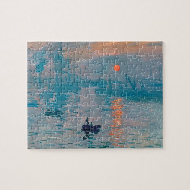 Claude Monet Impression Sunrise French Puzzle (Horizontal)