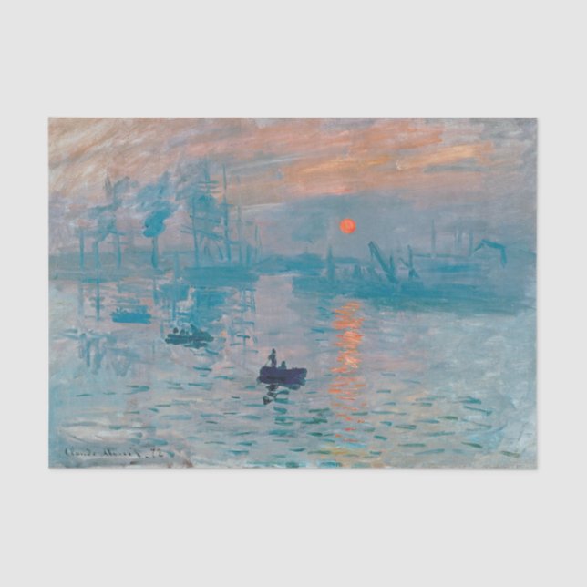 Claude Monet Impression Sunrise French Seidenpapier (Vorderseite)