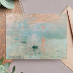 Claude Monet Impression Sunrise Malerei Art Print Postkarte<br><div class="desc">Claude Monets "Impression, Sunrise" ist ein bahnbrechendes und einflussreiches Kunstwerk, das zu dem Begriff "Impressionismus" führte. Das 1872 gemalte Bild zeigt den Hafen von Le Havre bei Sonnenaufgang, zeigt die unheimliche Atmosphäre, die lebhaften Farben und das lose Bürstenwerk, das die Impressionistische Bewegung charakterisiert, und reflektiert Monets Faszination, die flüchtigen Lichteffekte...</div>
