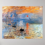 Claude Monet Impression Sunrise Poster<br><div class="desc">Öl auf Leinwand aus dem Jahr 1872. Als der Kunstkritiker Louis Leroy 1874 zum ersten Mal in Erscheinung trat, verwendete er den Begriff "Impressionistisch" aus dem Titel dieses Gemäldes herablassend, um Monets Werke zu beschreiben. Dieser Begriff wurde schnell durch das adoptiert, was bald als die Impressionistischen Maler bekannt sein sollte,...</div>