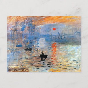 Claude Monet Impression Sunrise Poster Leinwand Pr Postkarte