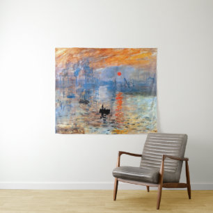 Claude Monet Impression Sunrise Poster Leinwand Pr Wandteppich
