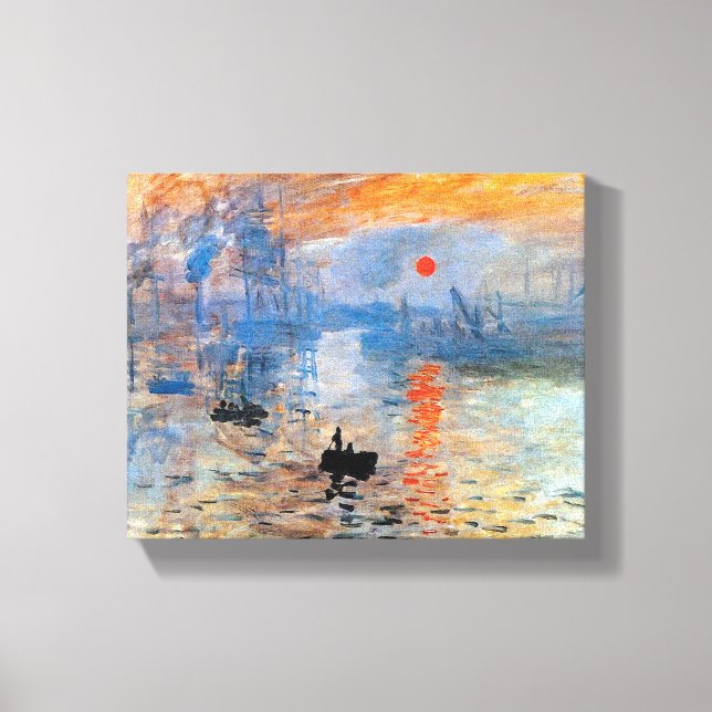 Claude Monet Impression Sunrise Poster Leinwanddruck (Vorderseite)
