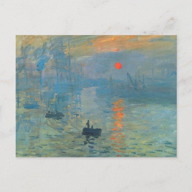 Claude Monet Impression Sunrise Postkarte (Vorderseite)