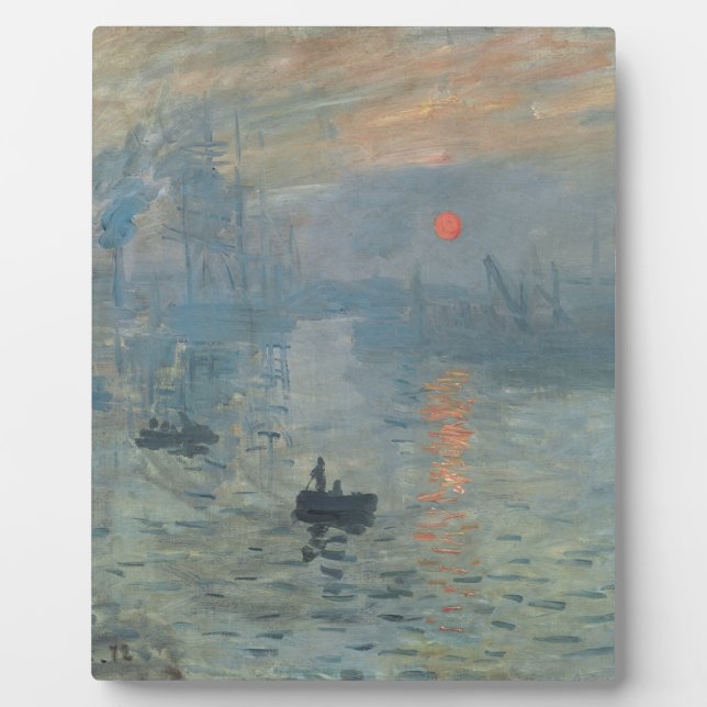 Claude Monet Impression Sunrise Soleil Levant Fotoplatte (Vorderseite)