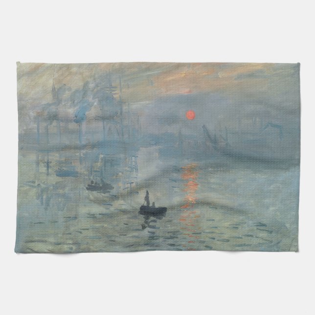 Claude Monet Impression Sunrise Soleil Levant Handtuch (Horizontal)