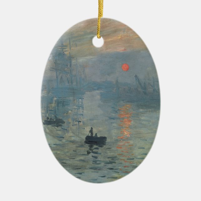 Claude Monet Impression Sunrise Soleil Levant Keramik Ornament (Vorne)