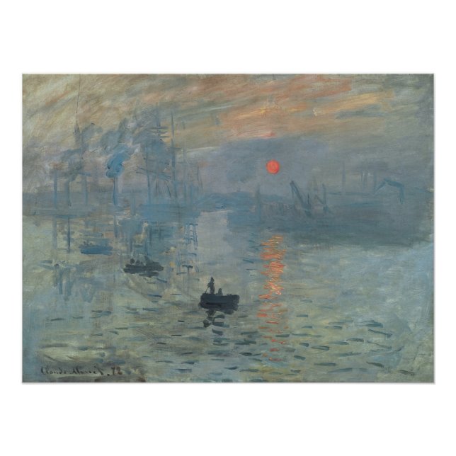 Claude Monet Impression Sunrise Soleil Levant Poster (Vorderseite)