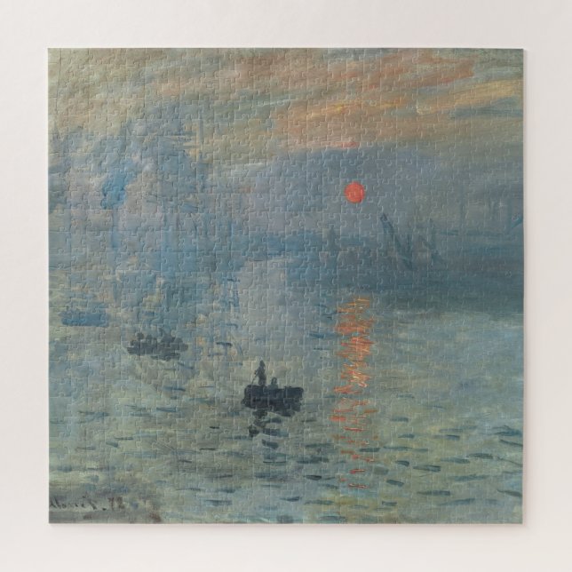 Claude Monet Impression Sunrise Soleil Levant Puzzle (Vertikal)
