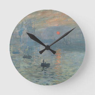 Claude Monet Impression Sunrise Soleil Levant Runde Wanduhr