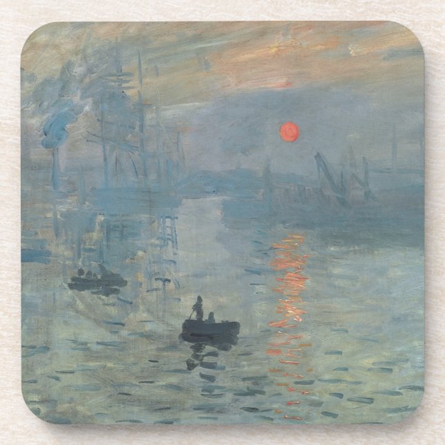 Claude Monet Impression Sunrise Soleil Levant Untersetzer (Vorderseite)